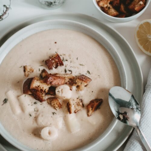 cooked food on white ceramic plate